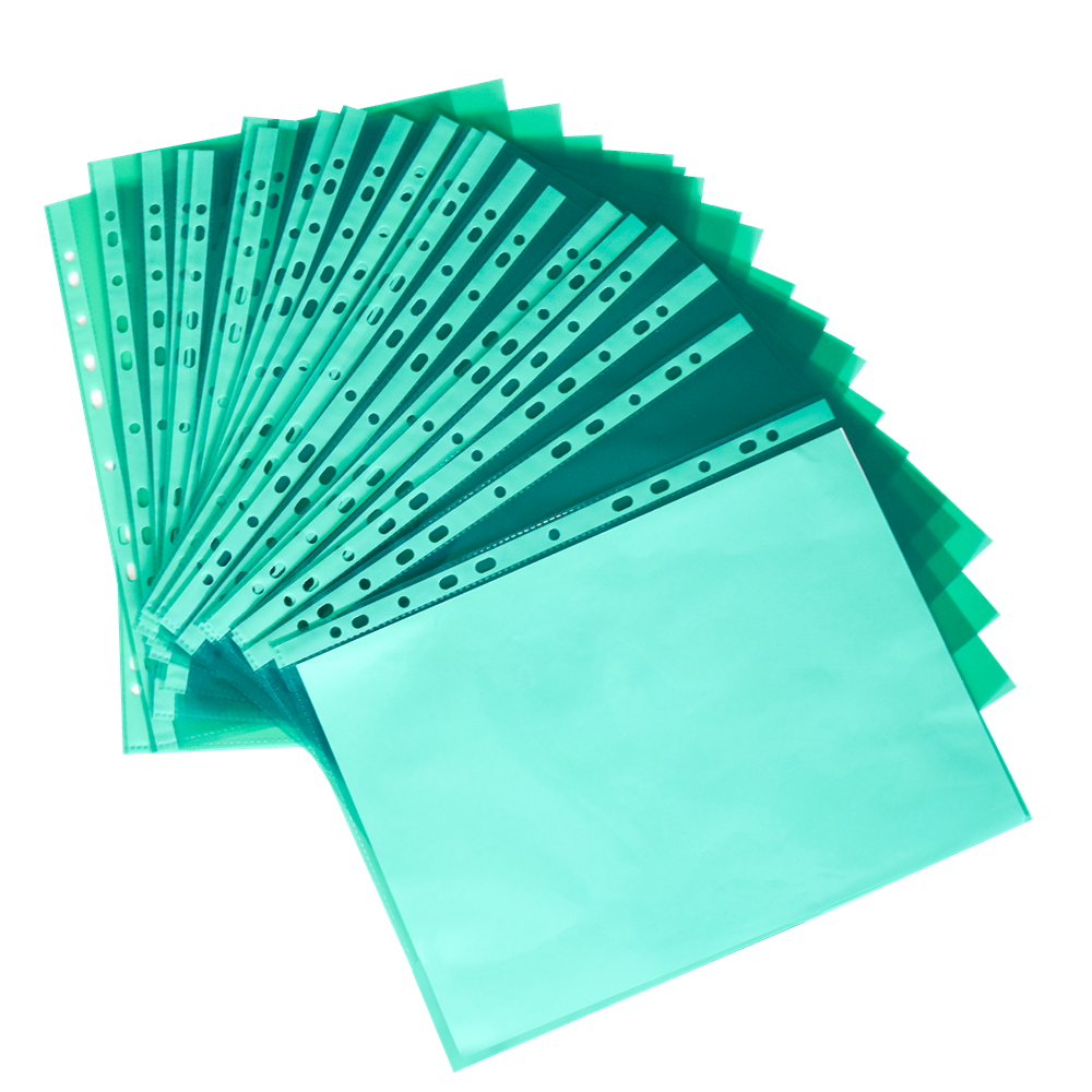 Genotherm lefűzhető A4, 50 micron, 25 db/csomag, zöld