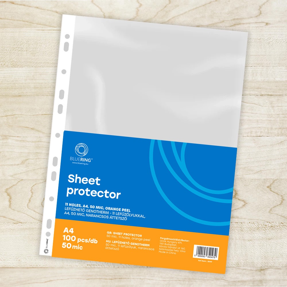 Genotherm lefűzhető, A4, 50 micron narancsos Bluering® 100 db/csomag, - Image 2