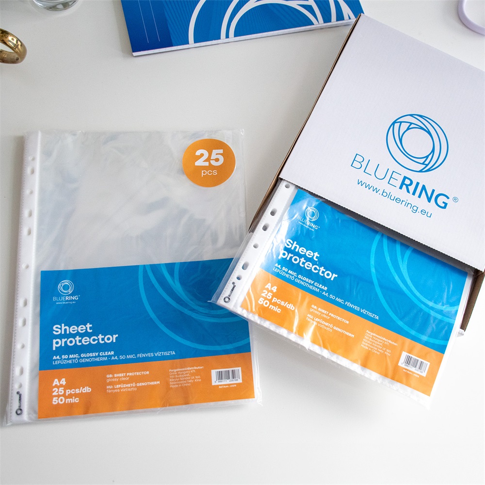 Genotherm lefűzhető, A4, 50 micron narancsos Bluering® 25 db/csomag, 4 csomag/karton kínáló - Image 5