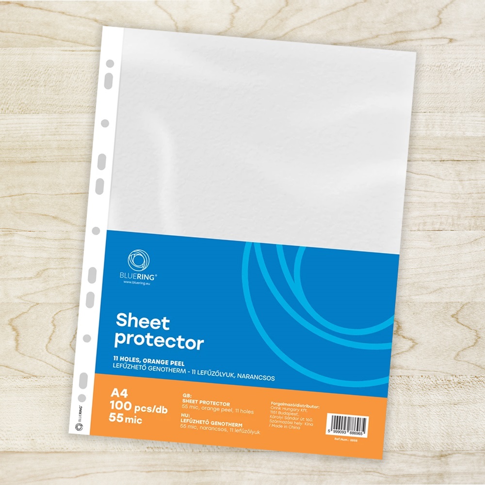 Genotherm lefűzhető, A4, 55 micron narancsos 100 db/csomag, Bluering® - Image 2