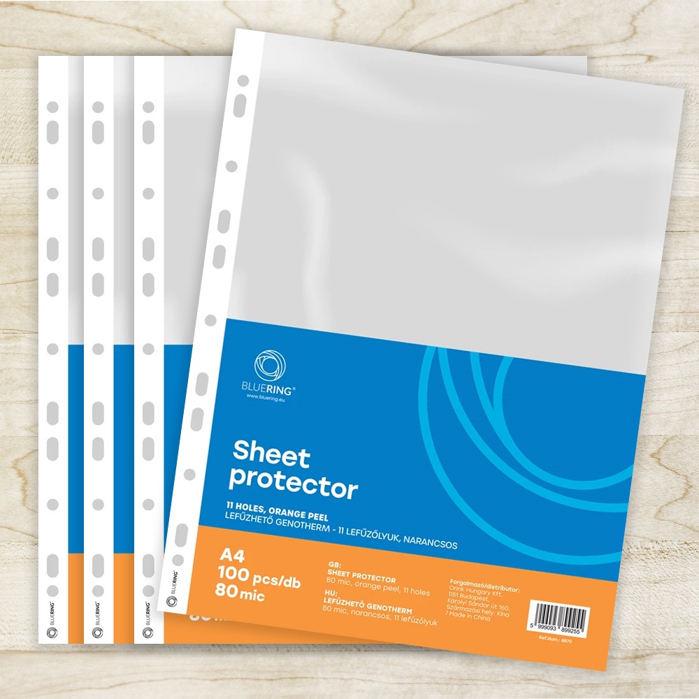 Genotherm lefűzhető, A4, 80 micron narancsos Bluering® 100 db/csomag, - Image 3