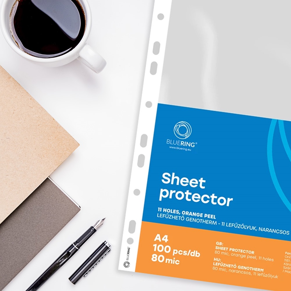 Genotherm lefűzhető, A4, 80 micron narancsos Bluering® 100 db/csomag, - Image 4