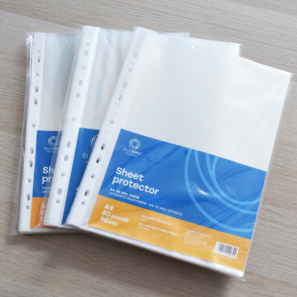 Genotherm lefűzhető, A4, 90 micron víztiszta Bluering® 50 db/csomag - Image 4