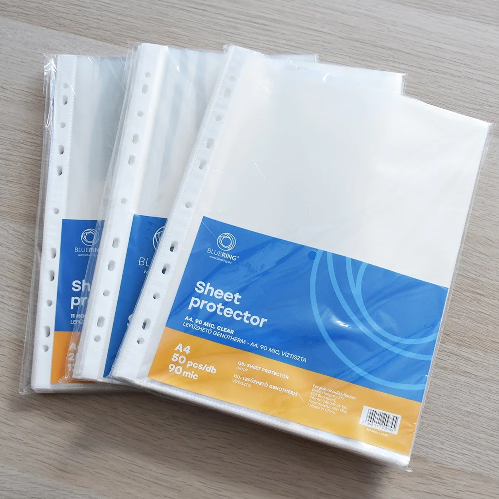 Genotherm lefűzhető, A4, 90 micron víztiszta Bluering® 50 db/csomag - Image 4