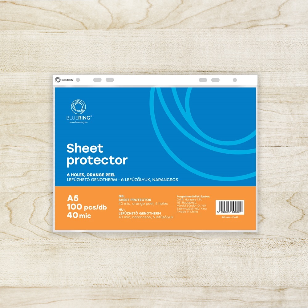 Genotherm lefűzhető, A5, 40 micron narancsos Bluering® 100 db/csomag, - Image 2