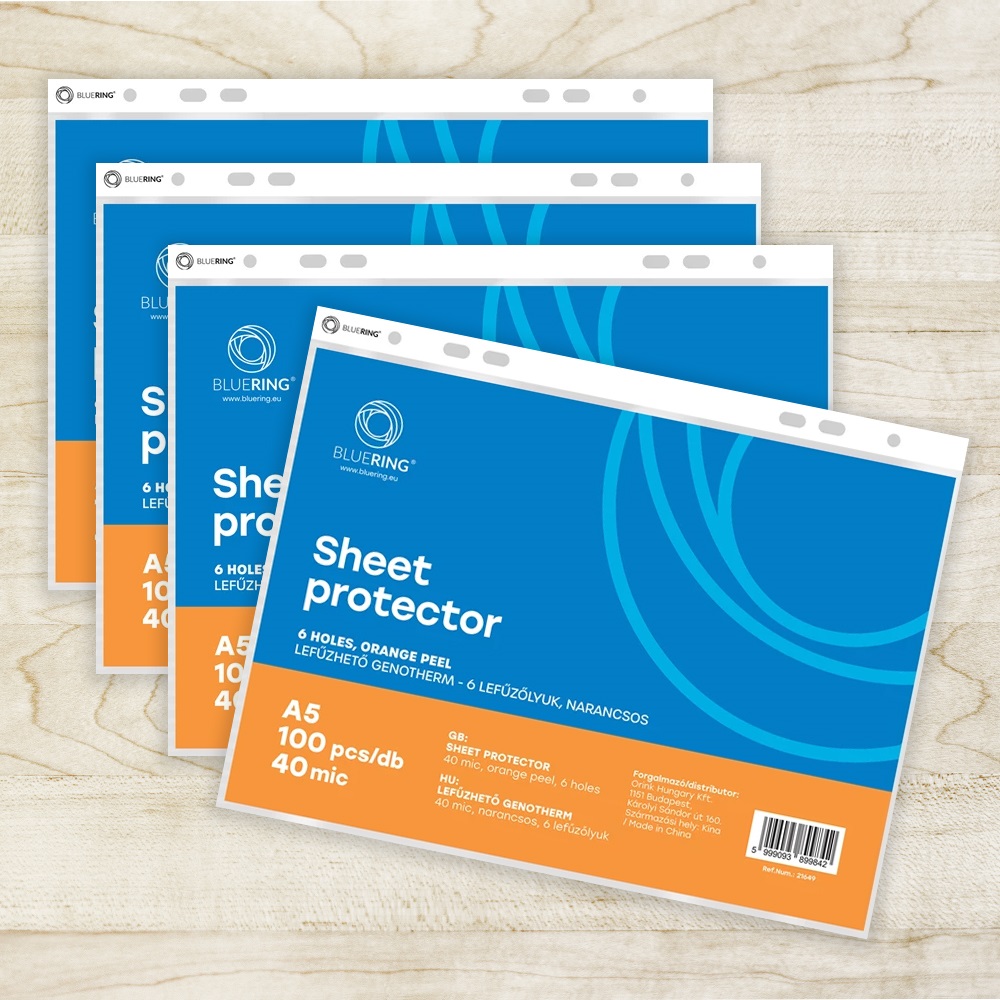 Genotherm lefűzhető, A5, 40 micron narancsos Bluering® 100 db/csomag, - Image 3