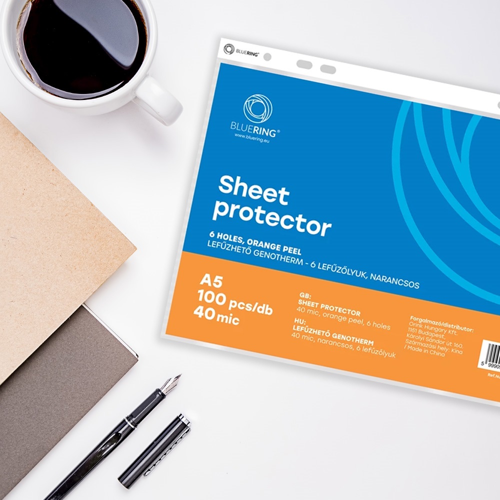Genotherm lefűzhető, A5, 40 micron narancsos Bluering® 100 db/csomag, - Image 4
