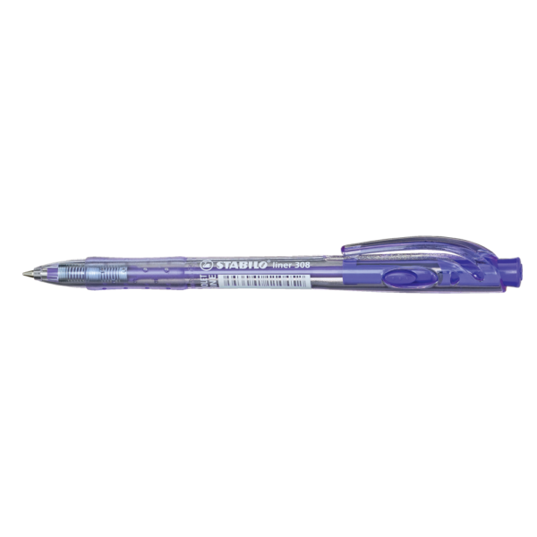 Golyóstoll 0,38mm, F Stabilo Liner 308/55, írásszín lila