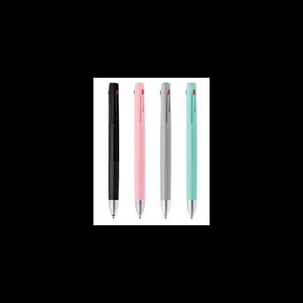 Golyóstoll 0,7 mm, háromszínű, Zebra  bLen 3C, szürke test  írásszín kék