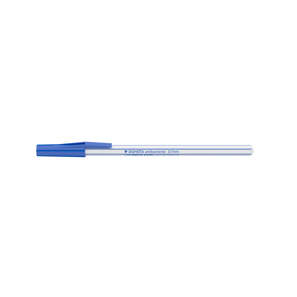 Golyóstoll 0,7mm, kupakos antibakteriális Ico Signetta, írásszín kék - Image 3