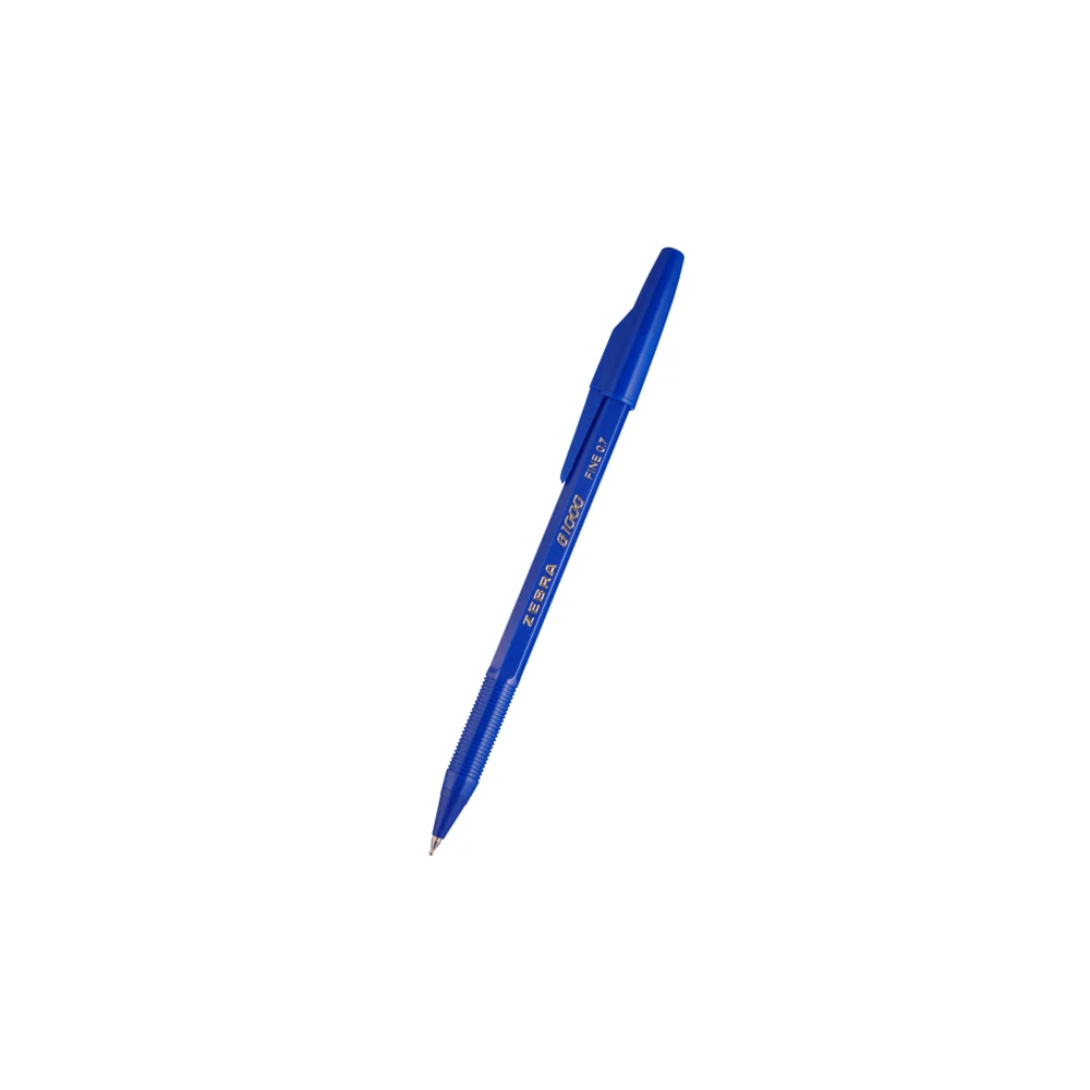 Golyóstoll 0,7mm, kupakos, kék B1000 Zebra, írásszín kék