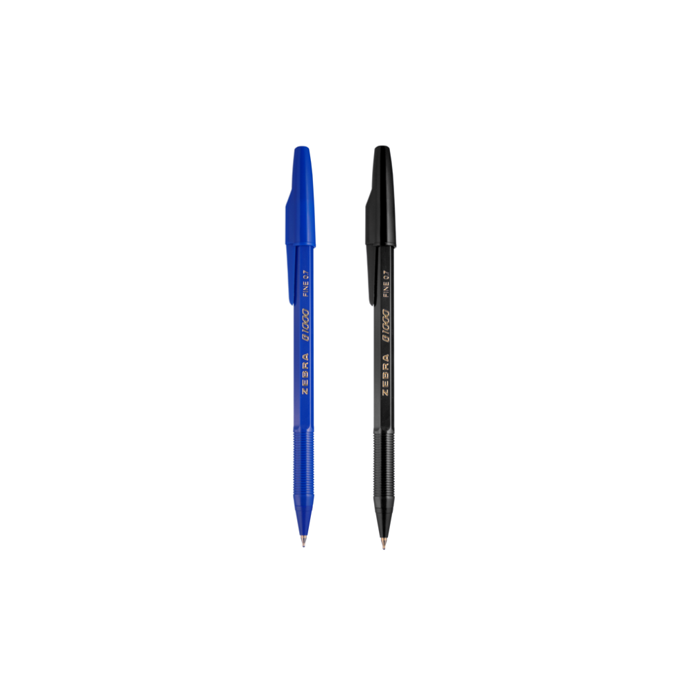 Golyóstoll 0,7mm, kupakos, kék B1000 Zebra, írásszín kék - Image 2