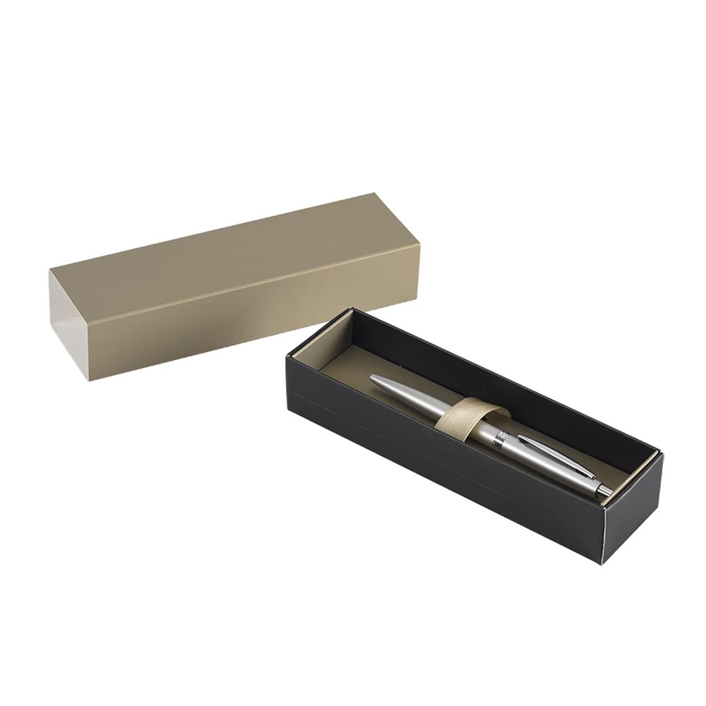 Golyóstoll 0,8mm, fém, rozsdamentes acél test, díszdobozban Bluering® Metal, írásszín kék - Image 5