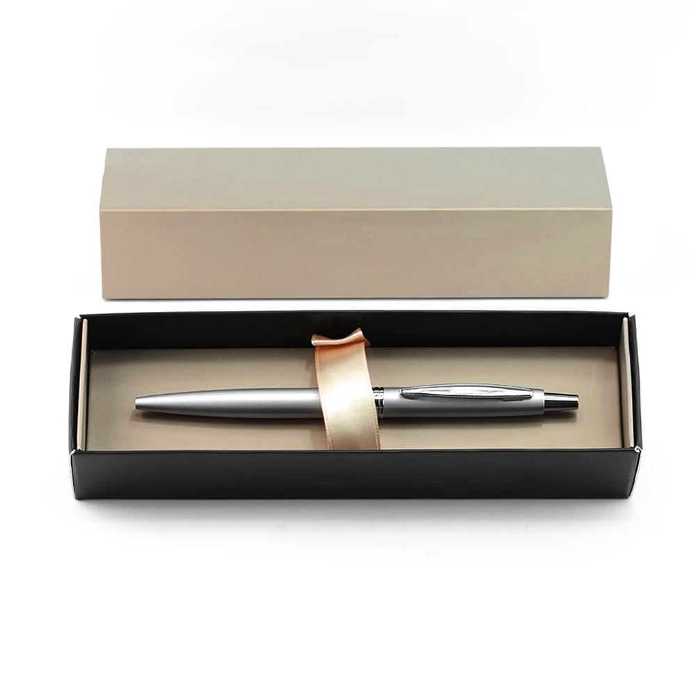 Golyóstoll 0,8mm, fém, rozsdamentes acél test, díszdobozban Bluering® Metal, írásszín kék - Image 6