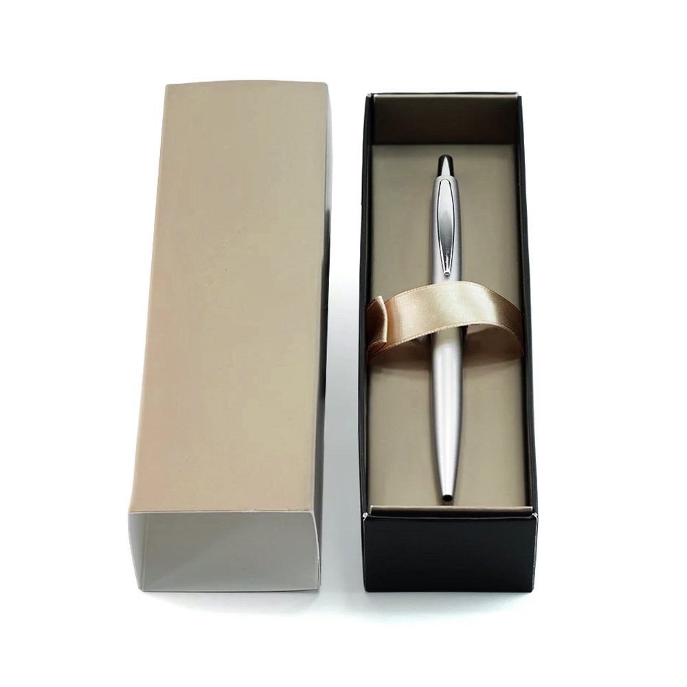 Golyóstoll 0,8mm, fém, rozsdamentes acél test, díszdobozban Bluering® Metal, írásszín kék - Image 8