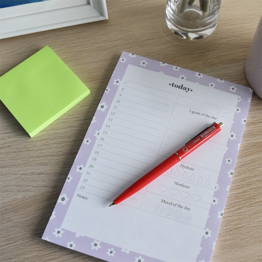 Golyóstoll 0,8mm, nyomógombos műanyag piros test, Bluering® Z3, írásszín piros - Image 4