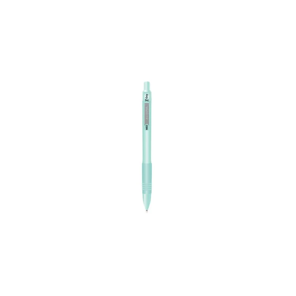 Golyóstoll 1 mm, zöld tolltest, Zebra Z-Grip Pastel, kék