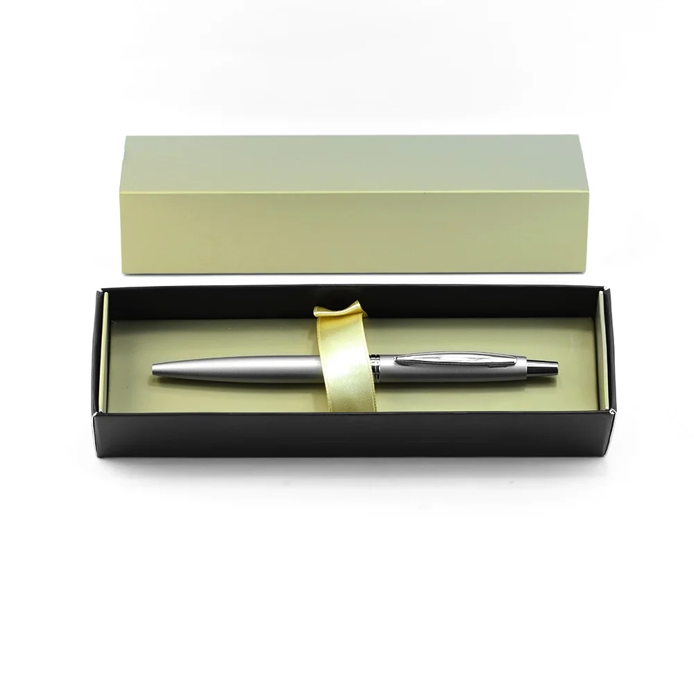 Golyóstoll 0,8mm, fém, rozsdamentes acél test, díszdobozban Bluering® Metal, írásszín kék - Image 2