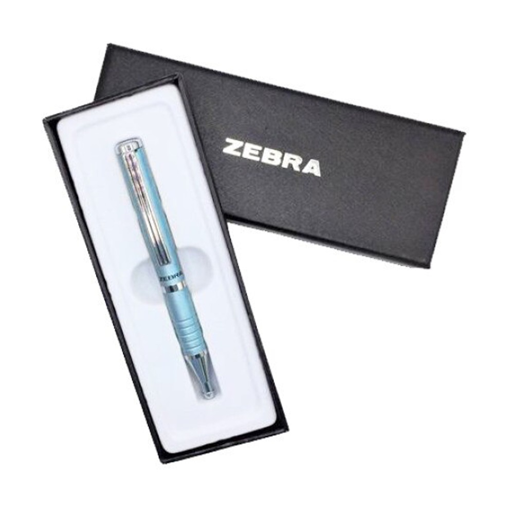 Golyóstoll metál égkék test, Zebra SLF1, írásszín kék - Image 2