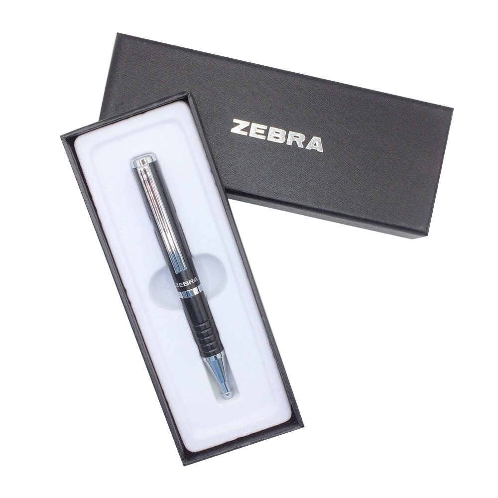 Golyóstoll metál fekete test, Zebra SLF1, írásszín kék - Image 2