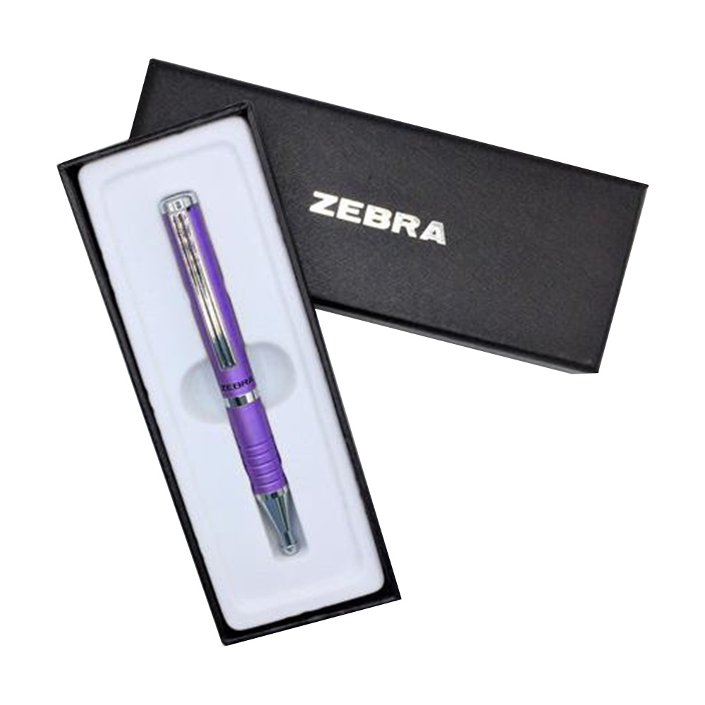 Golyóstoll metál lila test, Zebra SLF1, írásszín kék - Image 2