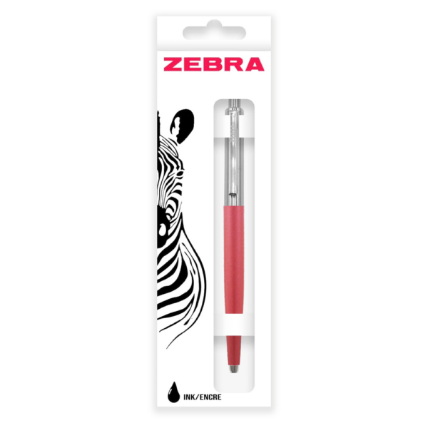 Golyóstoll nyomógombos 0,7mm, dobozban lazac test, Zebra 901, írásszín kék