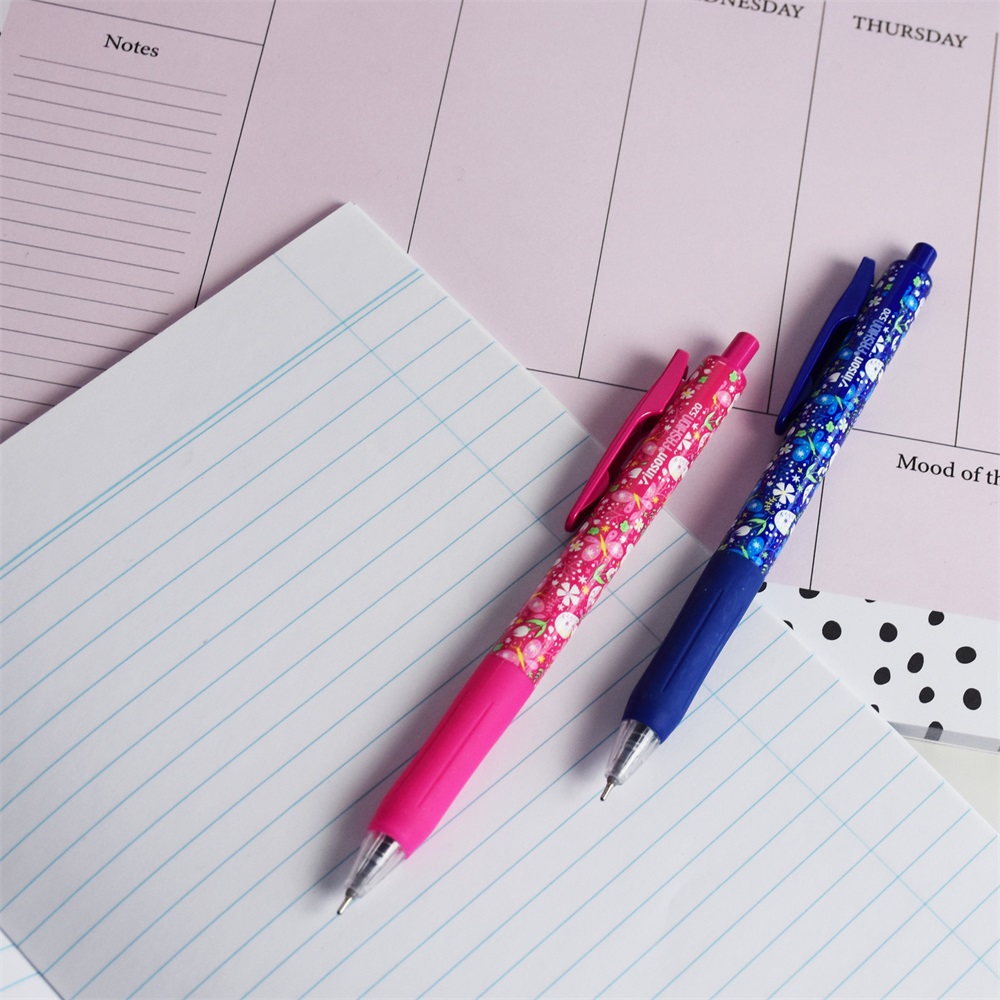 Golyóstoll nyomógombos 0,7mm Vinson Butterfly 520 vegyes test displ 24 db/display - Image 3