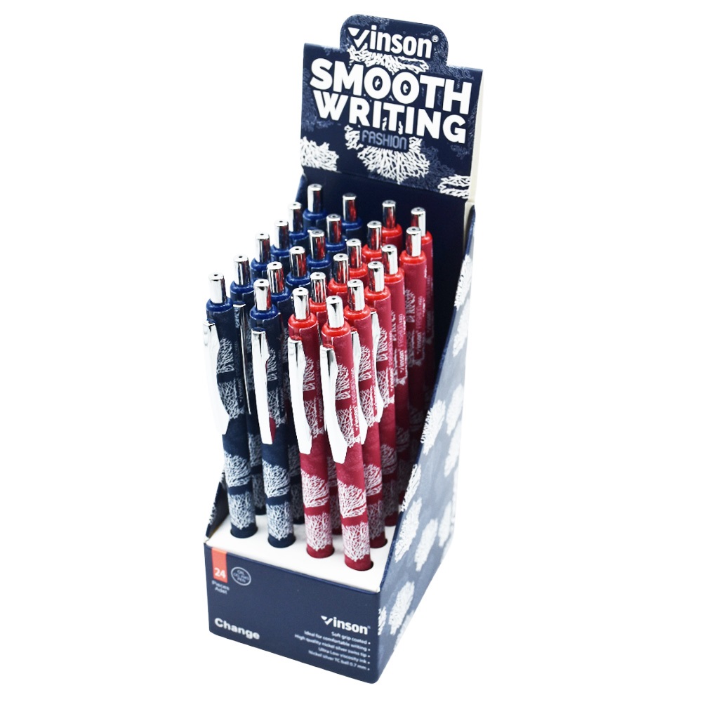 Golyóstoll nyomógombos 0,7mm Vinson Change K60 vegyes test displ 24 db/display - Image 2