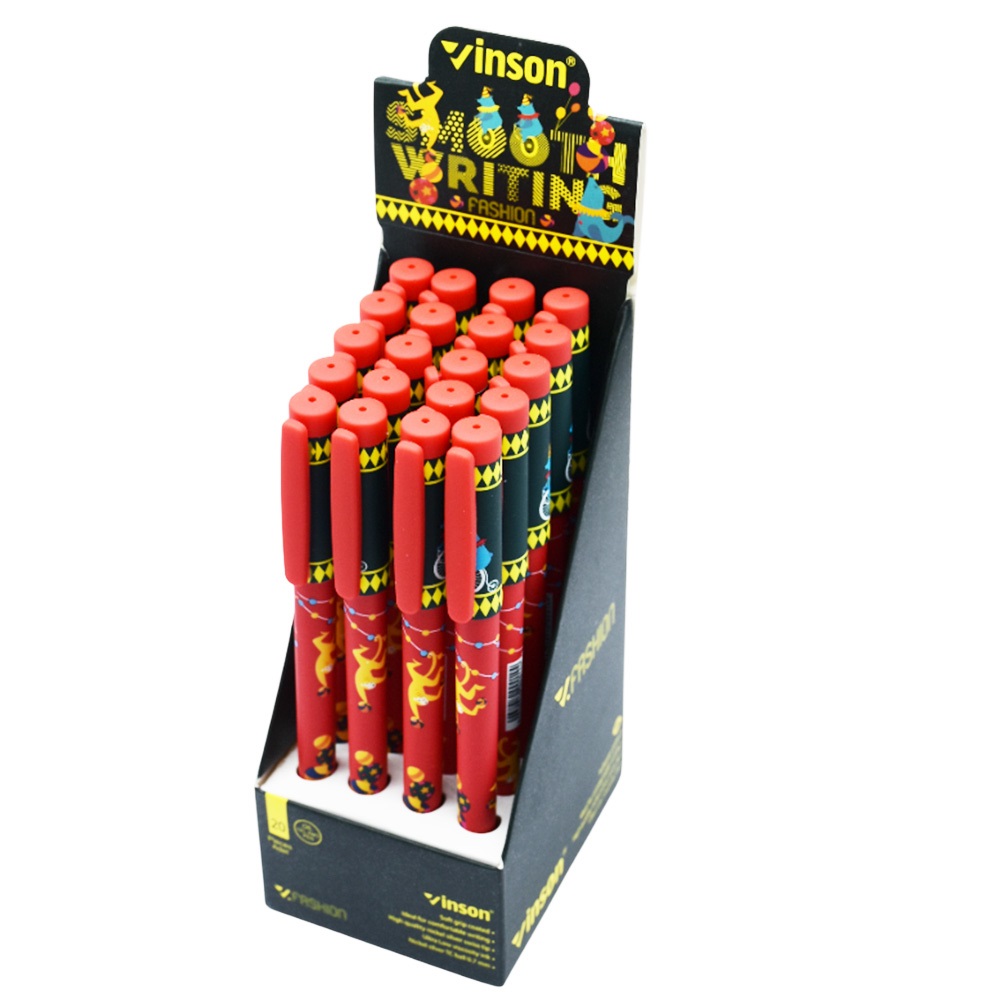 Golyóstoll kupakos, 0,7mm Vinson Circus A4 vegyes test displ 20 db/display - Image 2