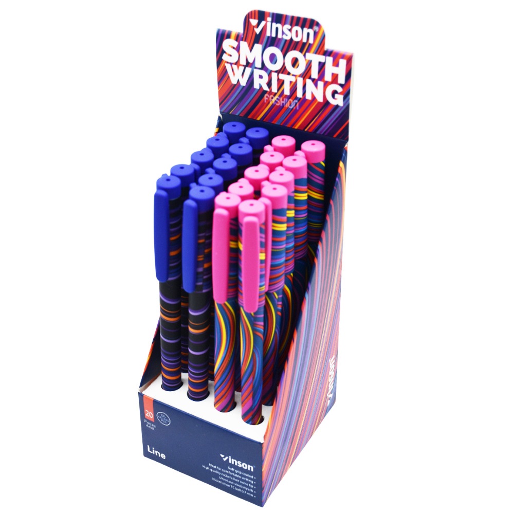 Golyóstoll kupakos, 0,7mm Vinson Line A22 vegyes test displ 20 db/display - Image 2