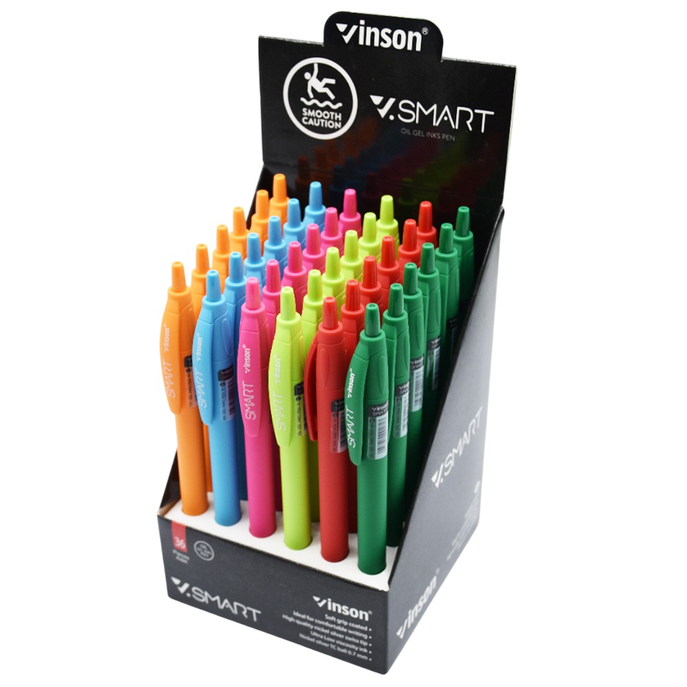 Golyóstoll nyomógombos 0,7mm Vinson Smart R1 vegyes test displ 36 db/display - Image 2