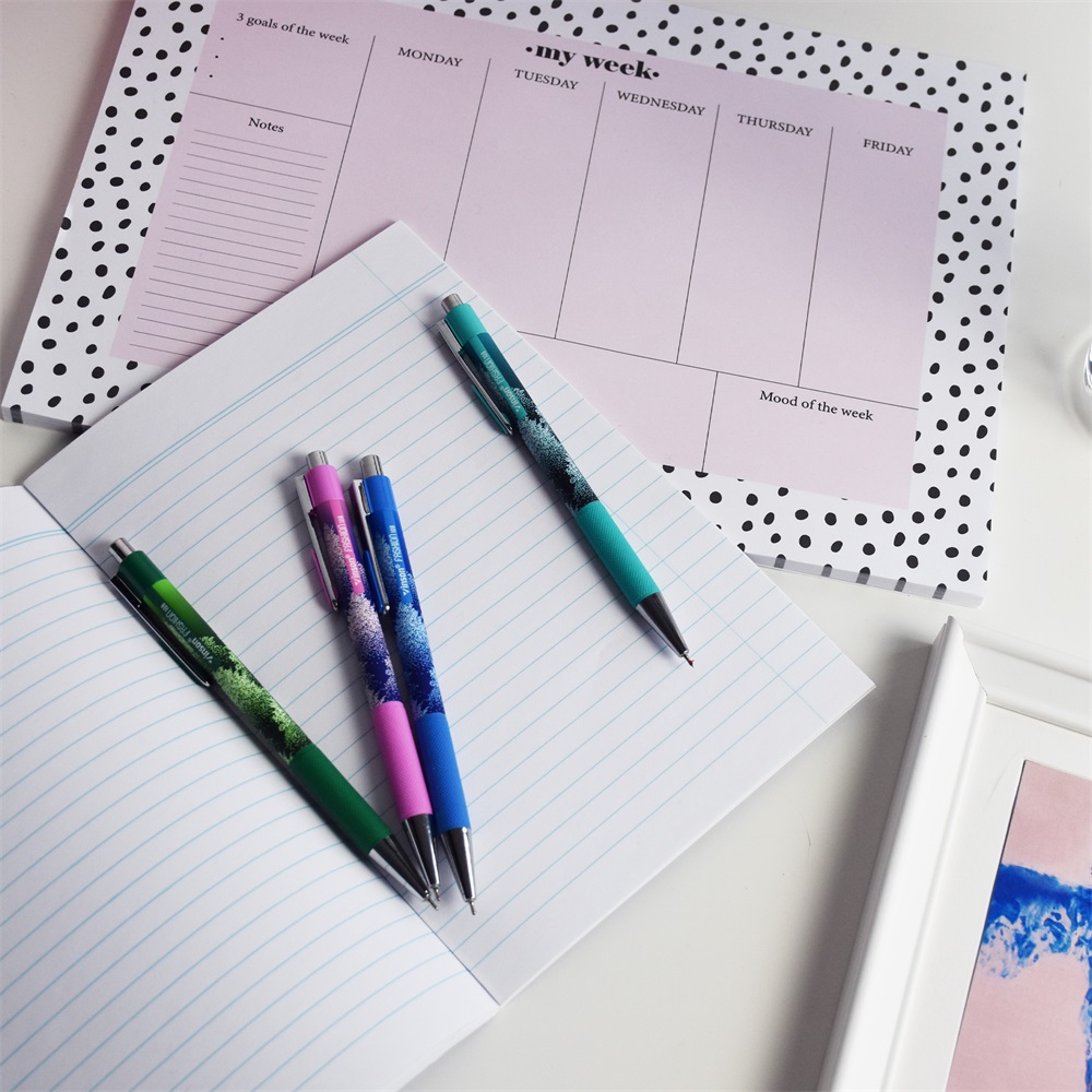 Golyóstoll nyomógombos 0,7mm Vinson Wood 108 vegyes test displ 24 db/display - Image 3