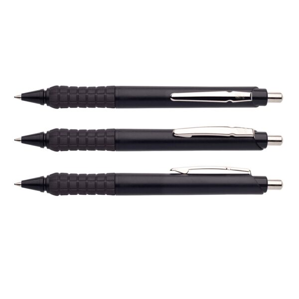 Golyóstoll nyomógombos 0,8mm, műanyag fekete test Apollo K, írásszín fekete