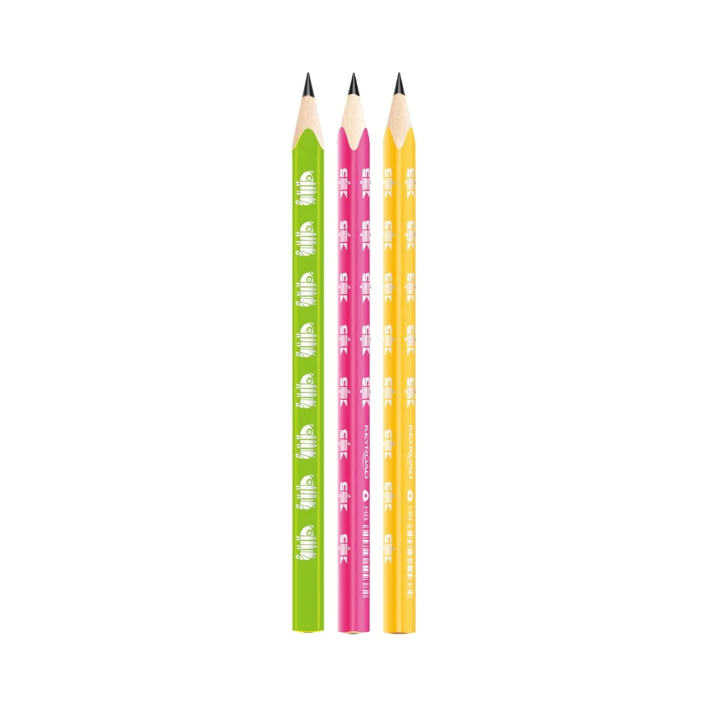 Grafitceruza HB, háromszögletű 6 db/bliszter Keyroad Jumbo vegyes színek - Image 2