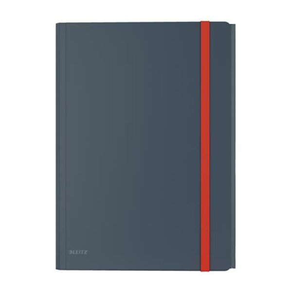 Gumis mappa A4, PP Extra tasakkal Leitz Cosy bársonyszürke