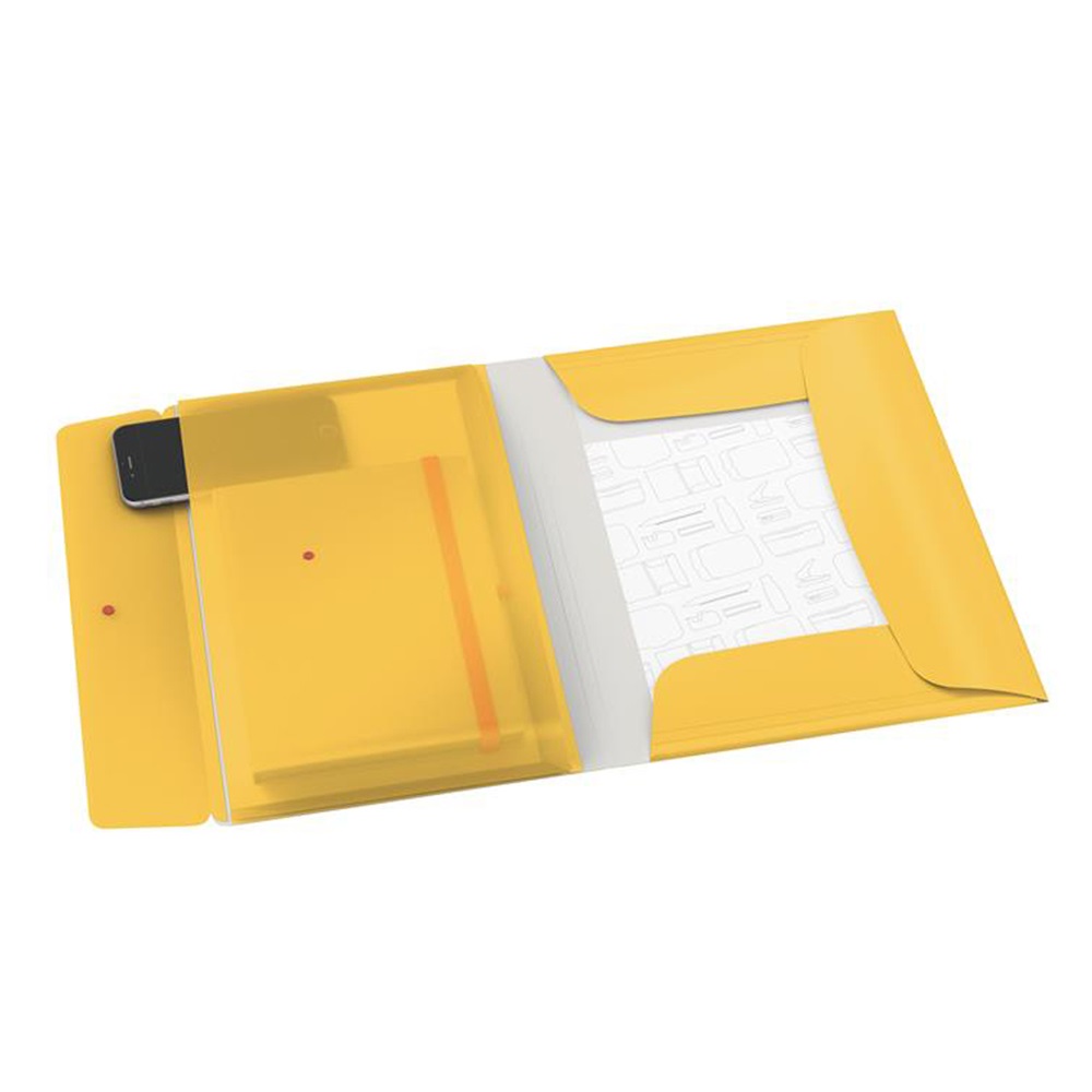 Gumis mappa A4, PP Extra tasakkal Leitz Cosy melegsárga - Image 2