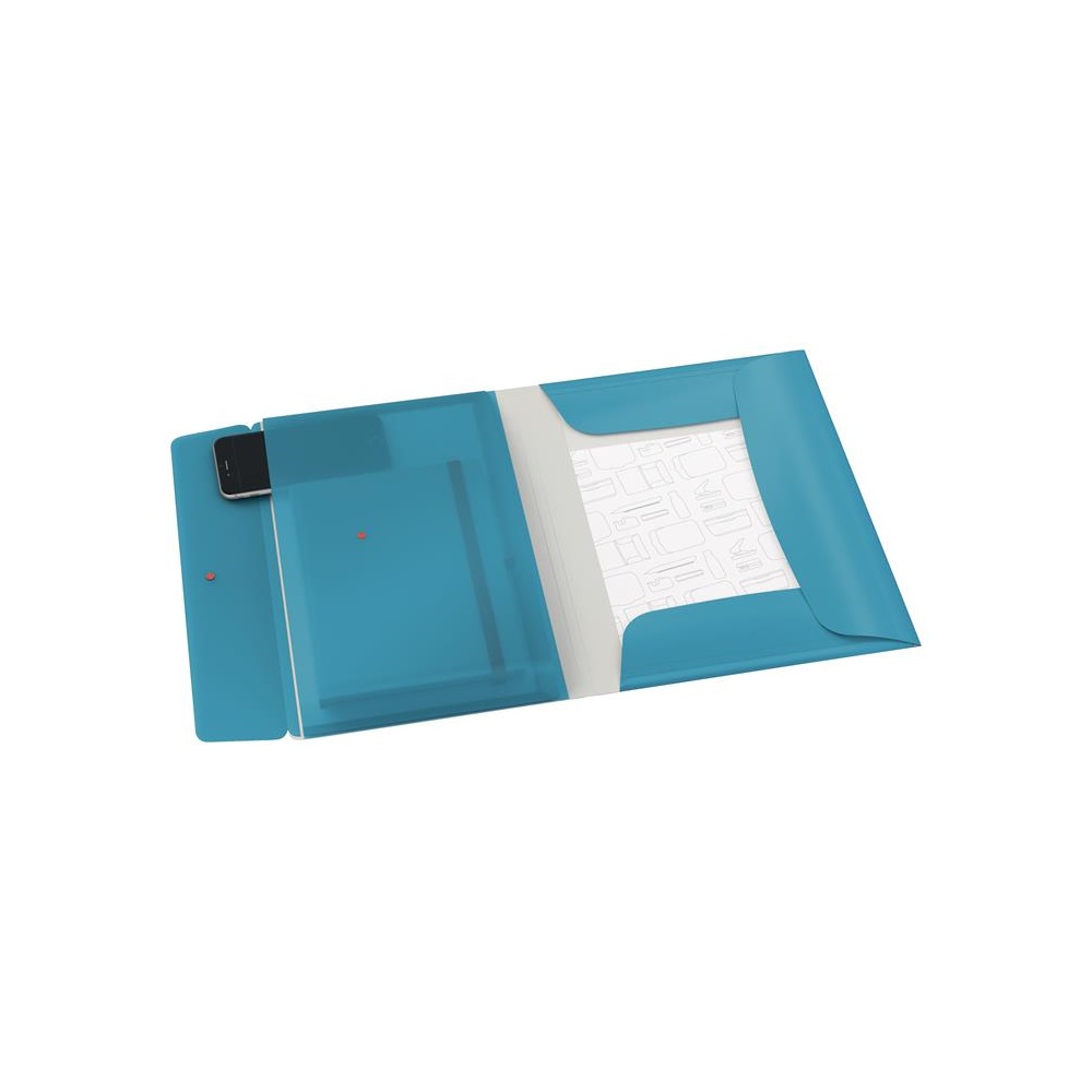 Gumis mappa A4, PP Extra tasakkal Leitz Cosy nyugodtkék - Image 2