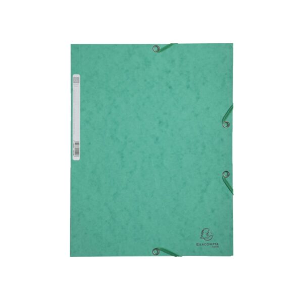 Gumis mappa karton  prespán A/4 Exacompta zöld