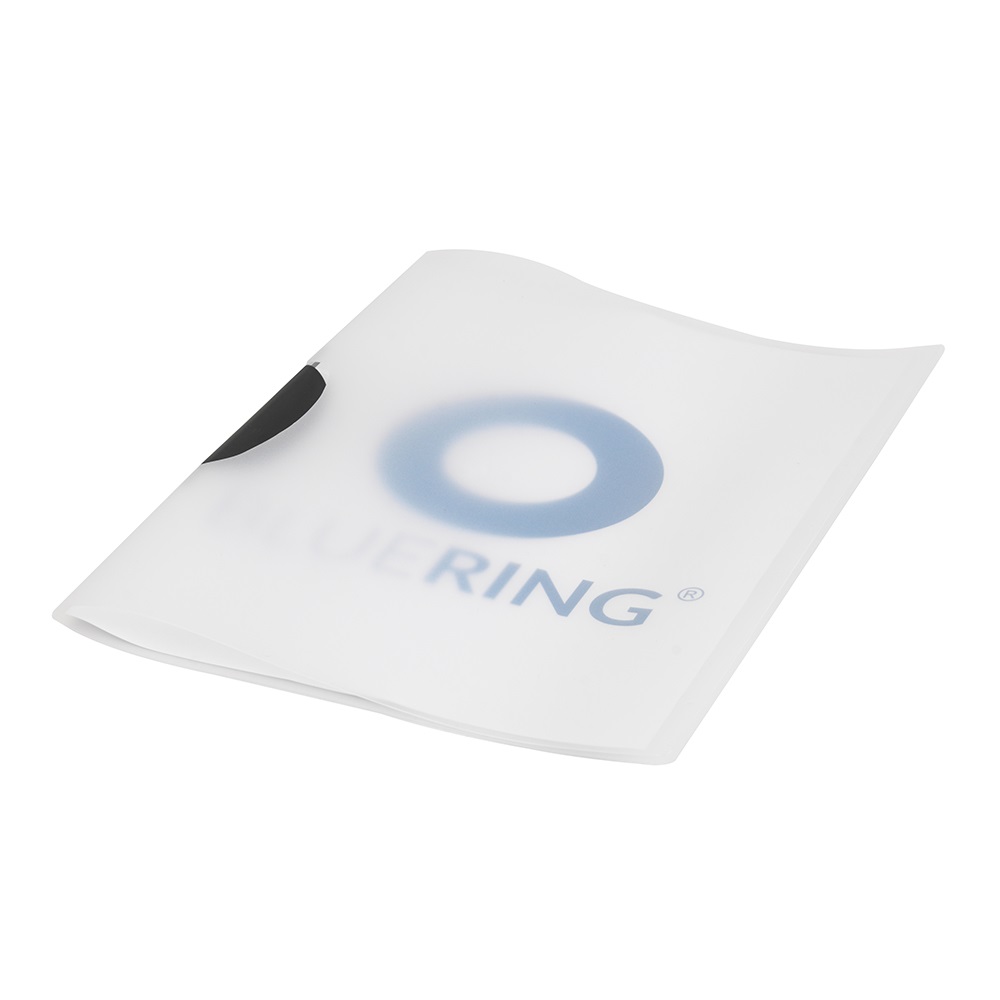 Gyorsfűző klip mappa A4, műanyag 30laphoz műanyag klippes Bluering® fekete - Image 2