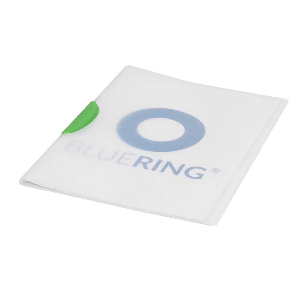 Gyorsfűző klip mappa A4, műanyag 30laphoz műanyag klippes Bluering® zöld - Image 2