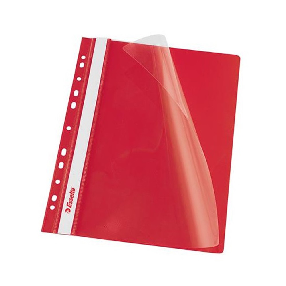 Gyorsfűző lefűzhető A4, PP 10 db/csomag, Esselte Vivida piros