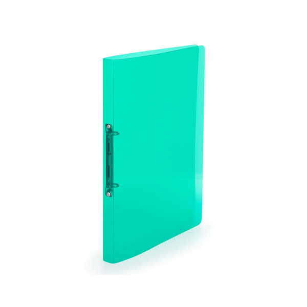 Gyűrűskönyv A4, 2 gyűrűs 2cm gerinc áttetsző PP, Karton P+P Lines zöld