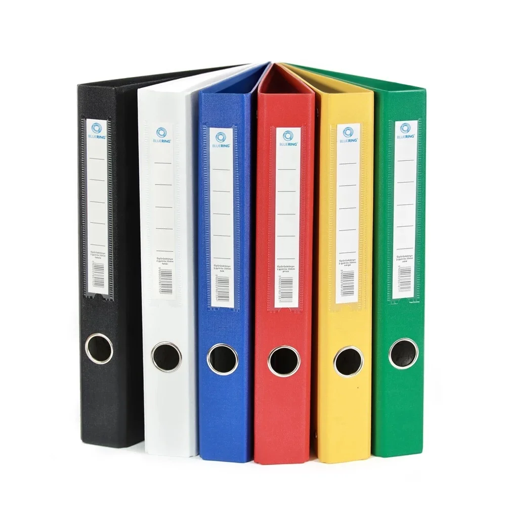 Gyűrűskönyv A4, 3,5cm, 2 gyűrűs PP/PP Bluering® Prémium fekete - Image 3