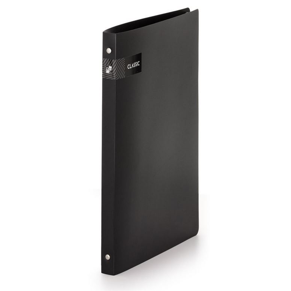 Gyűrűskönyv A4, 4 gyűrűs 2cm gerinc PP, Karton P+P Opaline fekete