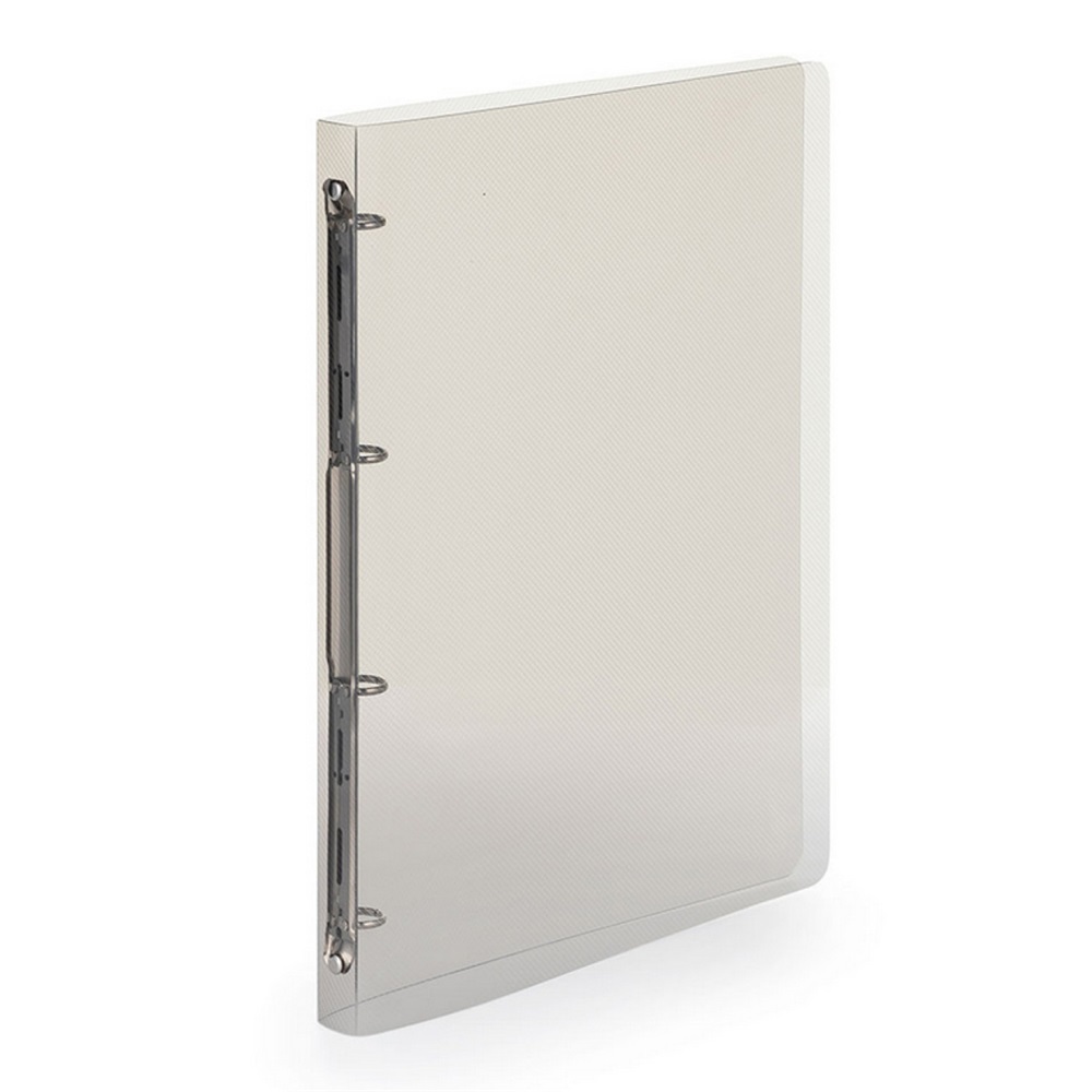 Gyűrűskönyv A4, 4 gyűrűs 2cm gerinc áttetsző PP, Karton P+P Lines füst - Image 2