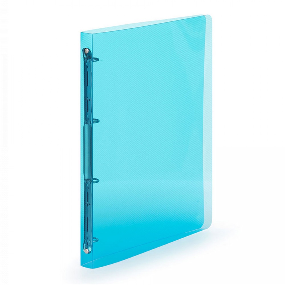 Gyűrűskönyv A4, 4 gyűrűs 2cm gerinc áttetsző PP, Karton P+P Lines kék - Image 2