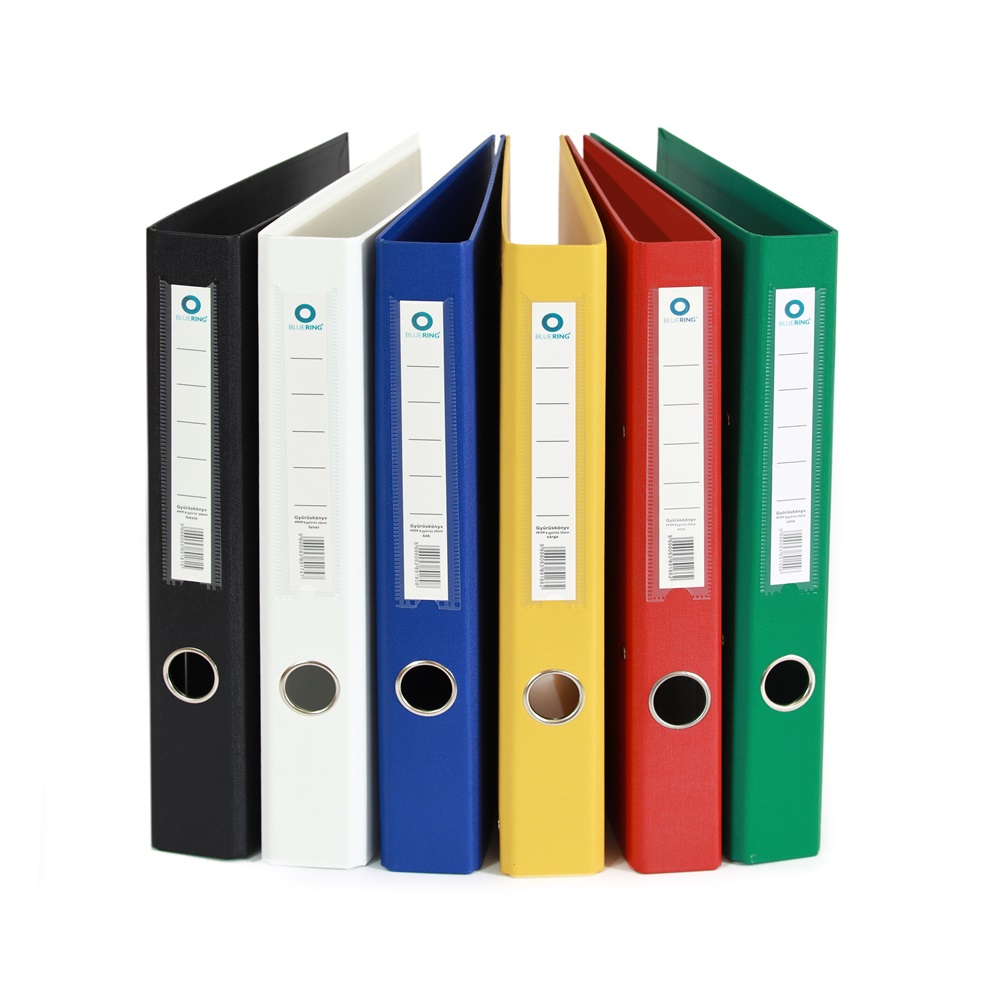 Gyűrűskönyv A4, 3,5cm, 4 gyűrűs PP/PP Bluering® Prémium piros - Image 2