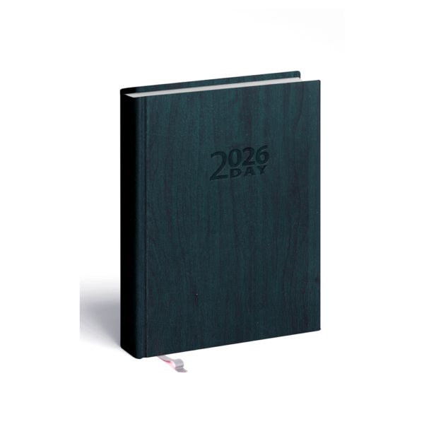 Határidőnapló 2day B/6, kétnapos beosztás + jegyzetlap zöld Realsystem 2026.