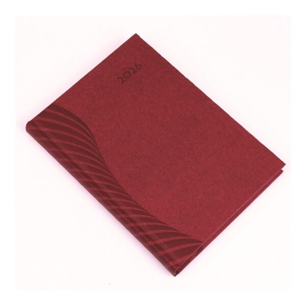 Határidőnapló Amigo A/5, napi fehér lapokkal bordó Realsystem 2026.