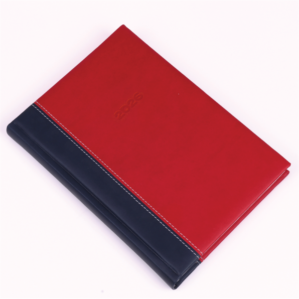 Határidőnapló Linett A/5, napi fehér lapokkal kék-piros Realsystem 2026.